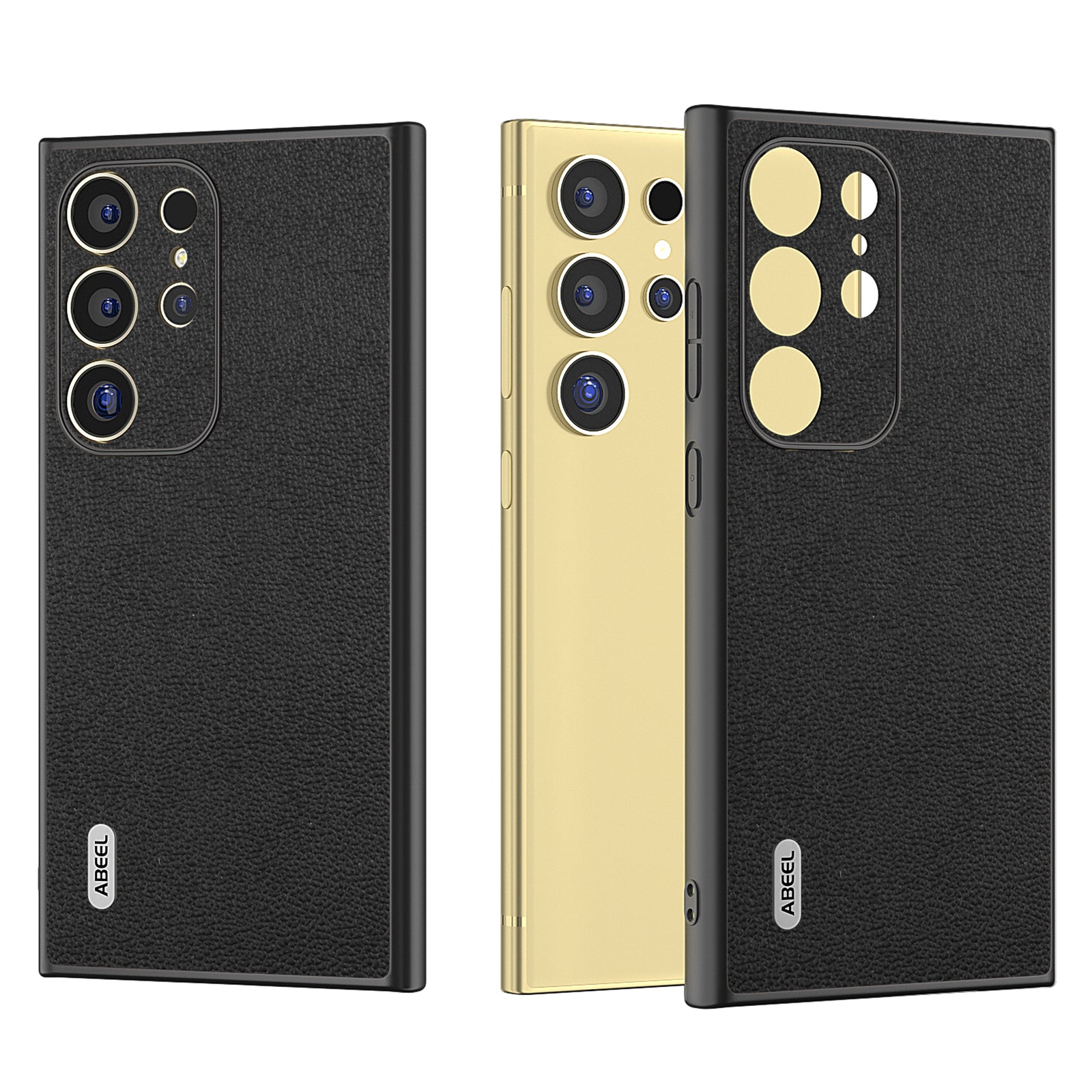 ABEEL For Samsung Galaxy S24 Ultra Case Genuine Cow Leather Litchi Texture Phone Back Cover ABEEL For Samsung Galaxy S24 Ultra Case Genuine Cow Leather Litchi Texture Phone Back Cover